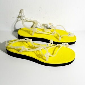 Fumito Ganryu x Suicoke Yellow Tube Sandals size 12